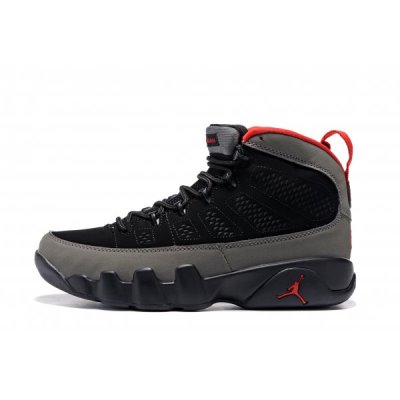 Nike Air Jordan 9 Retro Gri / Siyah / Koyu Gri / Kırmızı Basketbol Ayakkabısı Türkiye - LMKO1O98